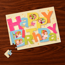 Personalized Happy Birthday 12X16.5 Jigsaw Puzzle
