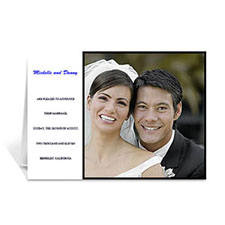 Personalized Classic White Wedding Photo Cards, 5X7 Folded Modern