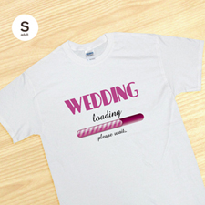 Custom Wedding Loading, White Adult Small T Shirt