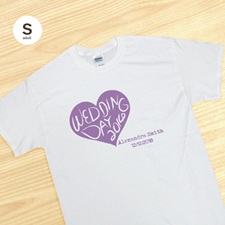 Custom Lavender My Big Day White Adult Small T Shirt