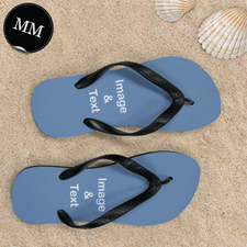 Design My Own Two Landscape Images Men Medium Flip Flop Sandals