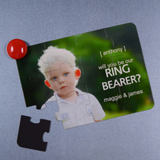 Personalized Magnetic Will You Be My Ring Bearer Invitation Puzzle