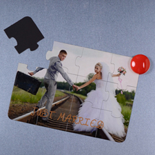 Personalized Magnetic Just Married Invitation Puzzle