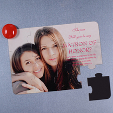 Personalized Magnetic Photo Will You Be My Bridesmaid Invitation Puzzle