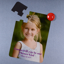 Personalized Magnetic Will You Be My Flower Girl Invitation Puzzle