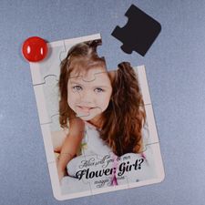 Personalized Magnetic Puzzle Card For Flower Girl Puzzle