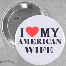 I Heart You Personalized Button Pin, 2.25