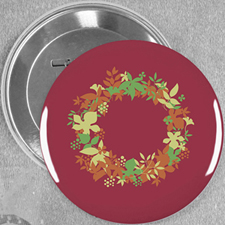 Sweet Floral Wedding Custom Button Pin, 3