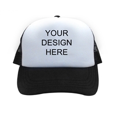 Custom Imprint Full Color Trucker Hat, Black