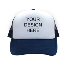 Custom Imprint Full Color Trucker Hat, Navy