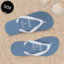 Design My Own One Landscape Image Men Medium Flip Flop Sandals