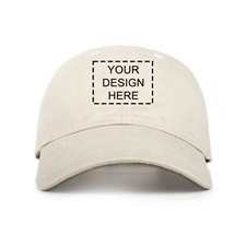 Custom Full Color Print Baseball Cap, Light Khaki