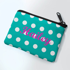 Personalized Aqua Dots Small Coin Purse (3.5
