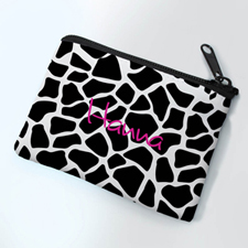 Personalized Black Giraffe Small Coin Purse (3.5