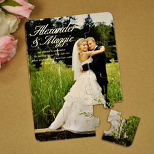 Personalized Eternal Bond Wedding Announcement Puzzle
