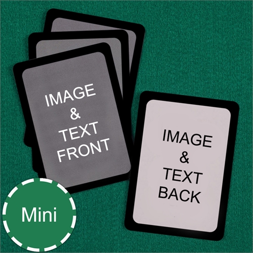 Mini Size Playing Cards Custom Cards (Blank Cards) Black Border