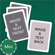 Mini Size Playing Cards Custom Cards (Blank Cards) White Border
