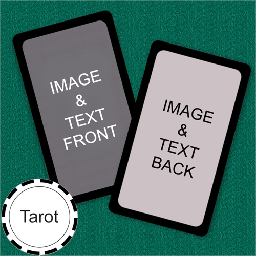 Tarot Size Custom Cards (Blank Cards) Black Border