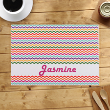 Personalized Chevron Zigzag Placemats