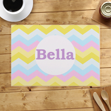 Personalized Huge Colorful Chevron Placemats