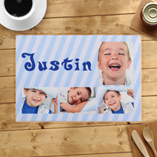 Personalized Blue Stripes Placemats