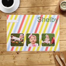 Personalized Colorful Stripes Placemats