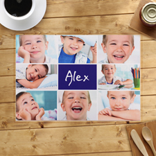 Personalized Navy Eight Collage Placemats