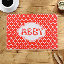 Personalized Quatrefoil Pattern Placemats