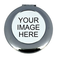 Personalized Custom Imprint Round Make Up Mirror