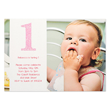 Personalized The First Year Girl Birthday Invitation Card