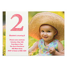 Personalized Another Year Pink Invitation Card