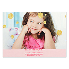 Personalized Confetti Girl Party Invitation Card