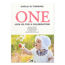 Personalized A Fun One Girl Party Invitation Card