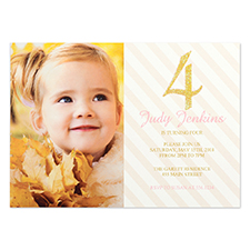 Personalized Birthday Number Party Invitation Card