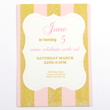 Personalized Poppy Girl Party Invitation Card