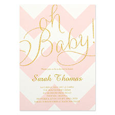 Personalized Oh Baby! Party Invitation Card