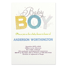 Personalized Baby Boy Party Invitation Card