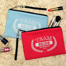 Personalized Team Bridesmaid Wristlet Bag (Medium Inch)