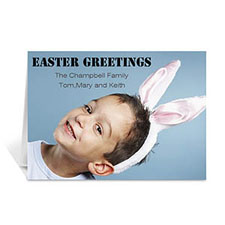 Personalized Easter Photo Greeting Cards, 5X7 Folded