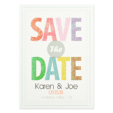 Personalized Colored Date Save The Date Cards