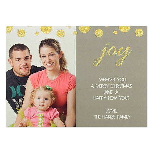 Personalized Gold Polka Dots Invitation Cards