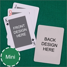 Mini Size Playing Cards Decorative Corners Custom 2 Side