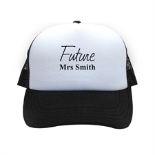 Future Mrs Personalized Trucker Hat, Black