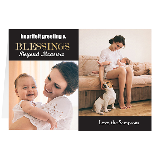 Black Blessing 2 Collage Personalized Greeting Card