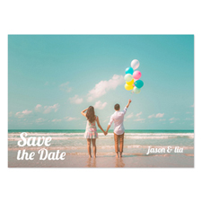 Personalized Full Photo Wedding Announcements, 5X7 Stationery Card