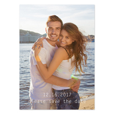 Personalized Full Photo Wedding Announcements, Portrait 5X7 Stationery Card