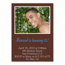 Personalized Chocolate Birthday Invitations, 5X7 Stationery Card