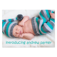 Personalized Full Photo Birth Announcements, 5X7 Stationery Card