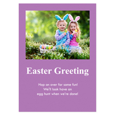 Personalized Baby Purple Easter Invitations, 5X7 Stationery Card