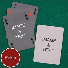 Poker Simple Bridge Style Custom 2 Side Playing Cards